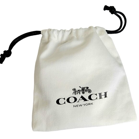 Coach Signature C & Stone Stud Earrings Set Silver Butterfly Close New With Tags - Picture 12 of 13